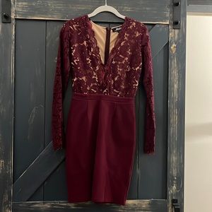 Burgundy Mini Dress from Lulus